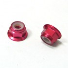 S038-1b aluminum flange lock nut m3mm red